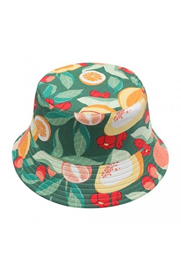 ZLYC Chapeau cloche en toile imprimé graffiti géométrique tribal pour femme, Vert melon, taille unique