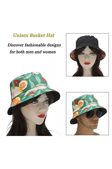 ZLYC Chapeau cloche en toile imprimé graffiti géométrique tribal pour femme, Vert melon, taille unique