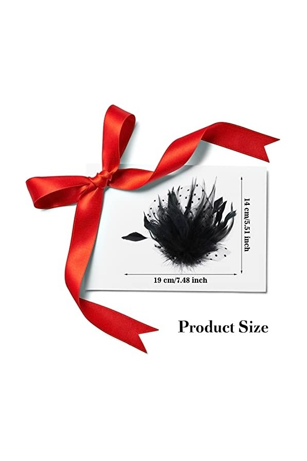 Chapeau Fascinateur Femmes Plume Maille Chapeaux Chapeau Noir Vintage thé Fête Cheveux Accessoires pour Femmes Filles Soirées