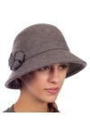 Sakkas Chapeau Cloche Femme Laine Style Rétro Molly - Gris - One Size