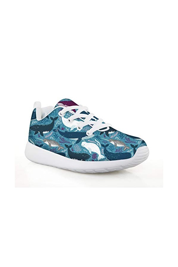 chaqlin , Baskets Mode pour Femme - Bleu - Shar Pei, 31 EU