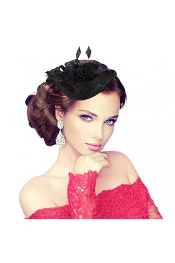 MWOOT Chapeau Fascinateur Élégant pour Femme, Tea Party Fascinators Hat Fascinator Chapeau Déglise avec Bandeau et Pince, Pl