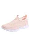 Chaussures de Sport Femme Respirant Femmes Baskets Mode été Nouveau modèle Simple Couleur Unie Maille Creuse Respirant Fond P