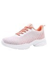 Femmes Baskets Mode été Maille Respirant Confortable léger à Lacets Chaussures décontractées Chaussures Femme Talon Pink-A, 