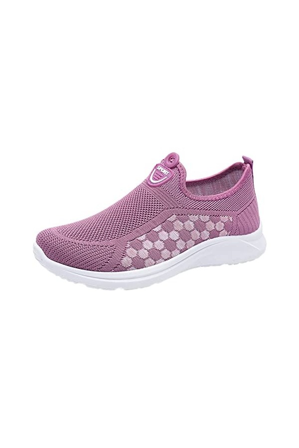 Sbyhbhyds Baskets Mode Femmes Baskets Confort Chaussures décontractées Femmes Couleurs Gray Chaussures de Marche Lady Easy Sh