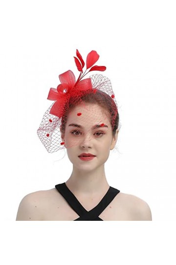 Brawlady Chapeau bibi en voile pour femme avec clip Kentucky Derby - Accessoire de cheveux pour femme - Accessoire pour cockt