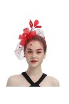 Brawlady Chapeau bibi en voile pour femme avec clip Kentucky Derby - Accessoire de cheveux pour femme - Accessoire pour cockt