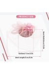 Chapeau Fascinators Femme Rose Maille Floral Diadème Chapeau Vintage Tea Party Coiffures Cocktail Party Accessoires De Cheveu