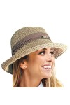 TOSKATOK® Ladies Womens Adjustable Summer Sun Hat Fashion Foldable Roll Brim Trilby Bowler-1
