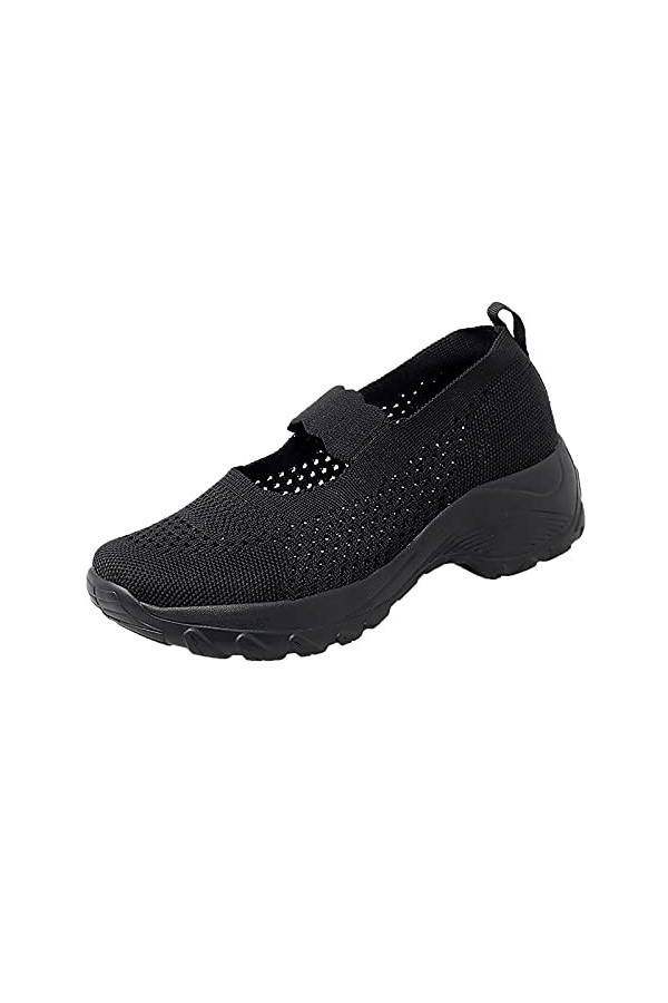 Baskets Chaussures de Sport Baskets Blanches Femmes Mode Mesh Slip Creux sur le Cale Chaussures de Sport Femmes Été pour Femm