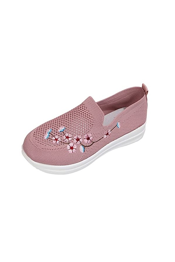 NJGRAE Femme Air Baskets Chaussures Fitness Sport Sneakers Basket Femme Respirantes Chaussures de Running Mesdames Mode Brodé