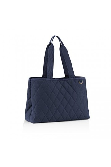 reisenthel Classic Shopper L Panier à provisions unisexe, Rhombus Midnight Gold, L, Moderne