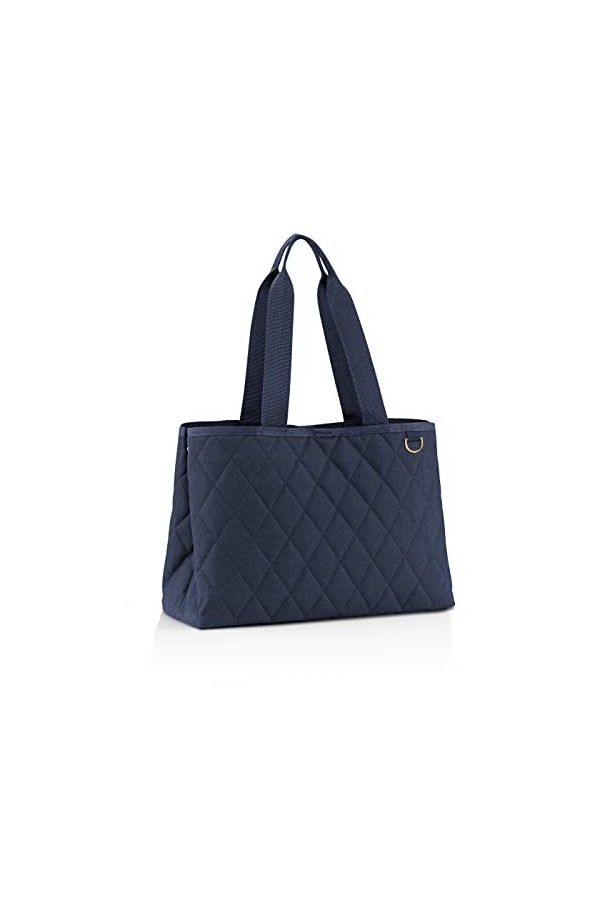 reisenthel Classic Shopper L Panier à provisions unisexe, Rhombus Midnight Gold, L, Moderne