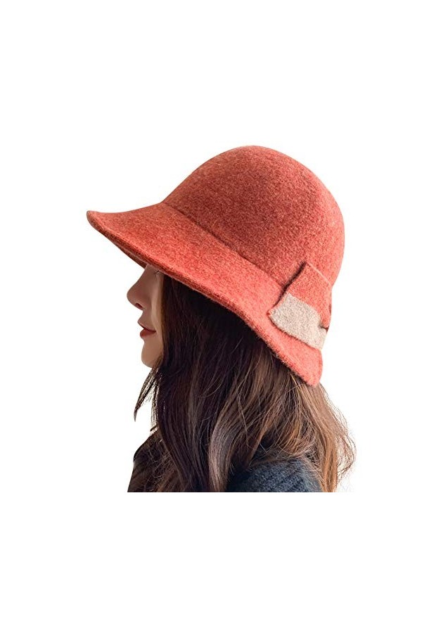 Femmes En Feutre De Laine Vintage 1920 Cloche Cloche Bowler Bucket Chapeaux Hiver Crushable - gris - Taille unique