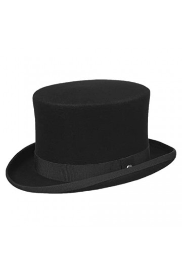 Lierys Haut-de-Forme en Feutre Femme/Homme - Made in Germany Chapeau Spirale de Mariage fête avec Ruban Gros Grain, Passepoil