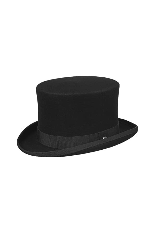 Lierys Haut-de-Forme en Feutre Femme/Homme - Made in Germany Chapeau Spirale de Mariage fête avec Ruban Gros Grain, Passepoil