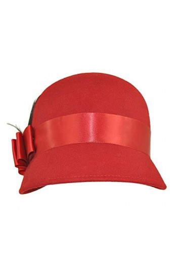 Chapeau Cloche Chloe Rouge sur LA Tete - Taille Unique