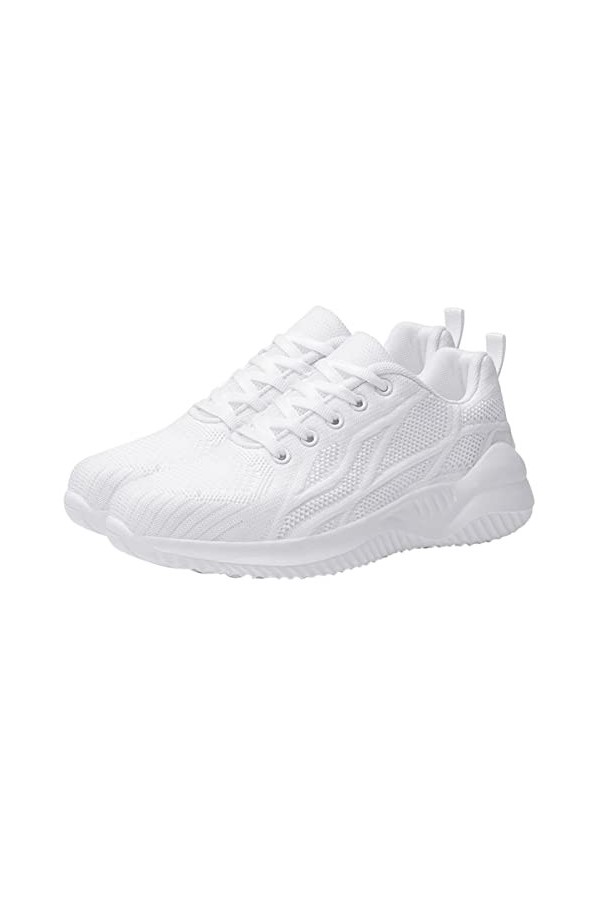 USHOBE 1 Paire Chaussures De Sport Chaussures De Ville Faciles pour Femmes Baskets Mode Femme Chaussures De Marche Légères Ra