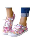 Chaussures Femme Sneaker Casual Doux Mode Outdoor Chaussures Antidérapant Respirant Léger Imprimé Floral Baskets Chaussures d