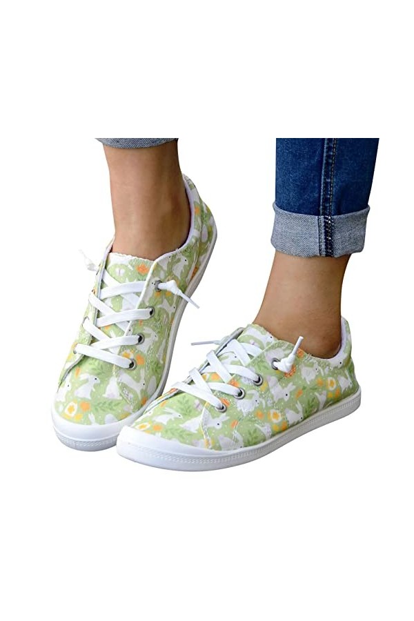 Chaussures Femme Sneaker Casual Doux Mode Outdoor Chaussures Antidérapant Respirant Léger Imprimé Floral Baskets Chaussures d