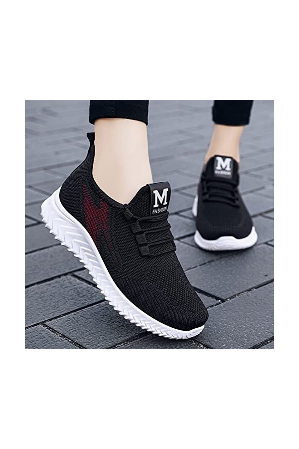 Femmes Chaussures De Course De Sport Mesh Gym Randonnée Randonnée Randonnée Respirant Casual Respirant Basket Antidérapant Re