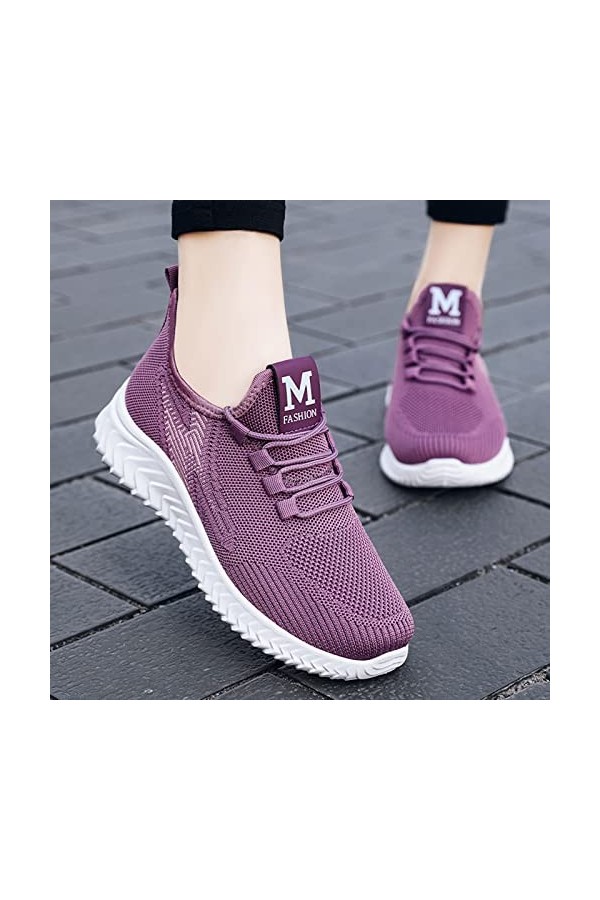 Femmes Chaussures De Course De Sport Mesh Gym Randonnée Randonnée Randonnée Respirant Casual Respirant Basket Antidérapant Re