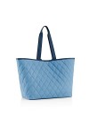 reisenthel classic shopper XL rhombus blue - Sac shopping spacieux et sac à main élégant en un - Fabriqué en matériau hydrofu