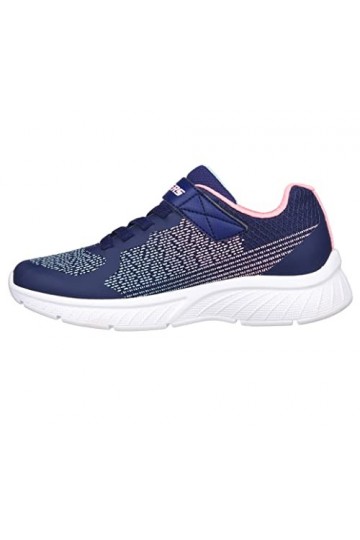 Skechers 303610L NVPK Baskets, Navy Synthetic/Pink Trim, 33.5 EU