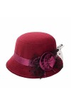 Bodhi2000 - Chapeau melon - Femme - rouge - Taille Unique