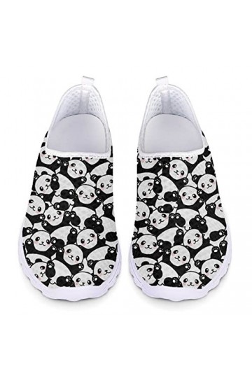 Kuiaobaty Cute Panda Femmes Chaussures dentraînement antidérapantes Kawaii Panda Bear lumière Femmes Mode Sneakers Animaux C