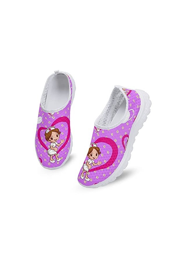 Kuiaobaty Baskets plates en maille pour femme - Chaussures de sport respirantes, papillon, 39 EU