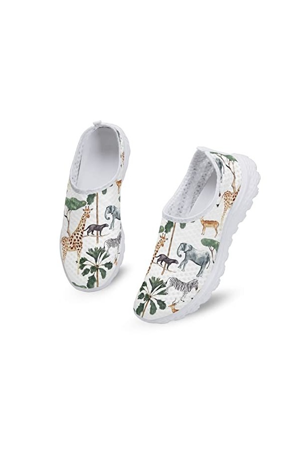 Kuiaobaty Chaussures de course à pied pour femme, motif animaux, crânes, papillons, confortables pour infirmières et filles, 