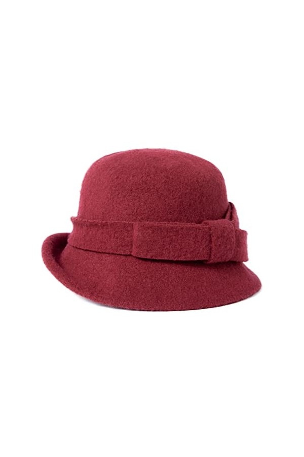 Comhats Chapeau dété rétro en feutre pour femme - 100 % laine - Style rétro - Pour lhiver - Chapeau déglise - Chapeau de b