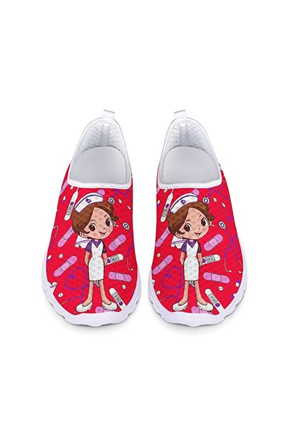 Kuiaobaty Baskets tendance décontractées en maille respirante pour femme - Chaussures de course plates et confortables - Chau