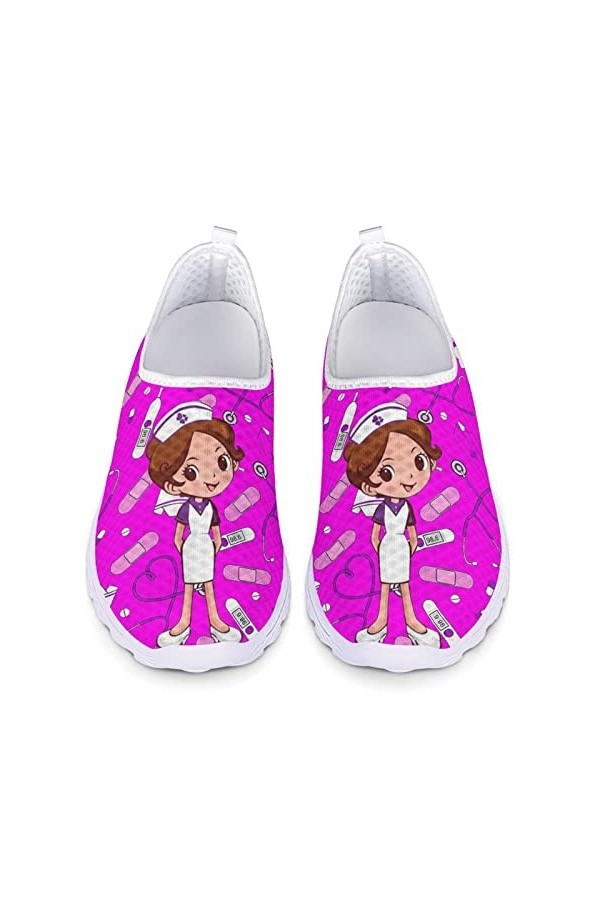 Kuiaobaty Baskets tendance décontractées en maille respirante pour femme - Chaussures de course plates et confortables - Chau