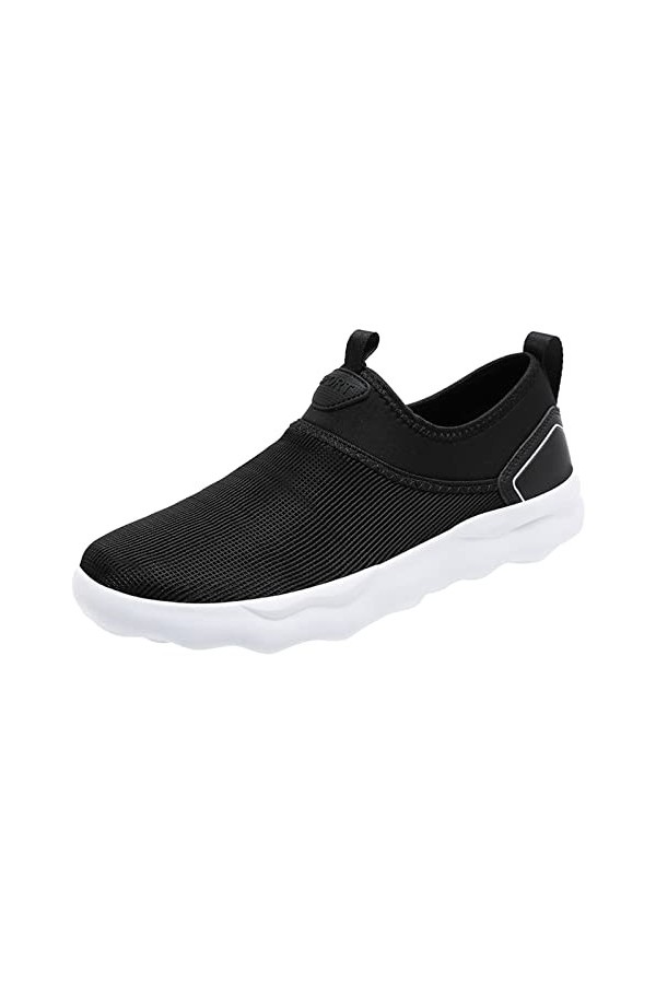 Sneakers Femme Noir Chaussures de Course Femmes Baskets Mode Été Motif Simple Maille Solide Respirant Confortable Semelle Épa