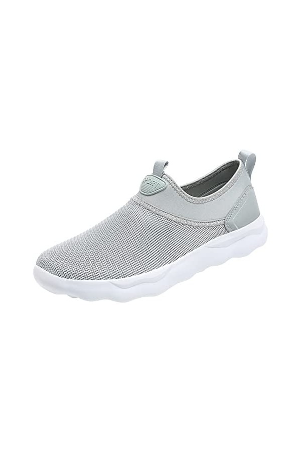 Sneakers Femme Noir Chaussures de Course Femmes Baskets Mode Été Motif Simple Maille Solide Respirant Confortable Semelle Épa