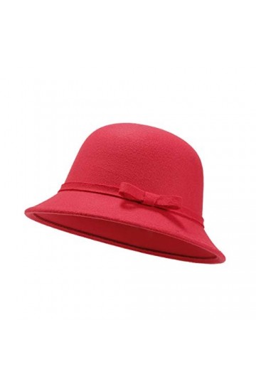 UltraKey Chapeau de Feutre pour Femmes, Réglable en Daim Vintage Réglable avec Bowknot