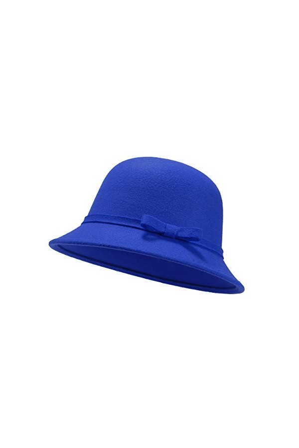 UltraKey Chapeau de Feutre pour Femmes, Réglable en Daim Vintage Réglable avec Bowknot