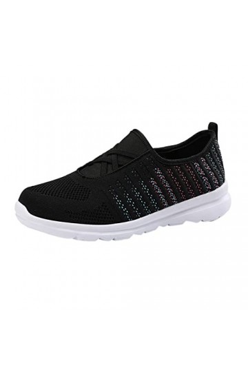 Woaikeyu Baskets Femmes Lacets Chaussures Confortables En Plein Air Maille Course Mode Sport Casual Fitness Sneakers Chaussur