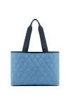 reisenthel classic shopper L rhombus blue - Sac shopping spacieux et sac à main élégant en un - Fabriqué en matériau hydrofug
