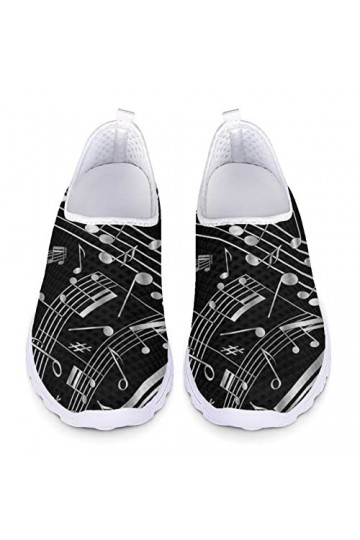 Kuiaobaty Chaussures de marche à enfiler pour femme - Motif tête de mort, papillon, chats - Baskets confortables et légères e