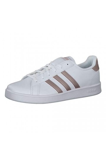 Adidas Mixte enfant Baskets Grand Court K Dash Gray Glory Pink Ftwr White 28 EU