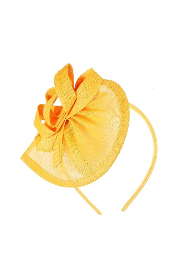 LALAFINA Chapeau bibi avec bandeau, chapeau derby, noir pour léglise, le thé, pour femme, couvre-chef, élégant, Noir , taill