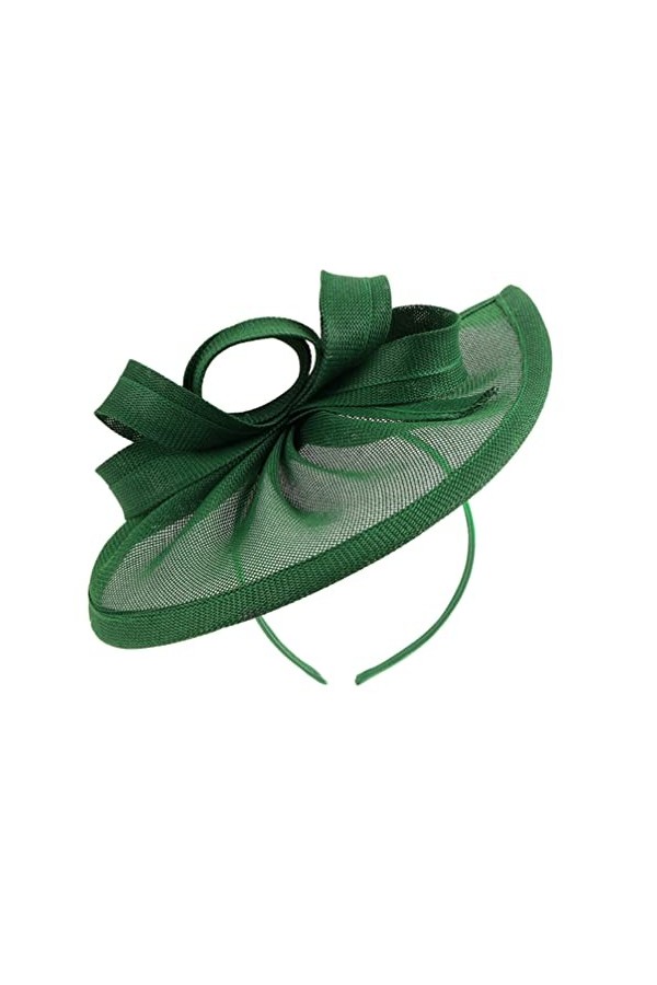 LALAFINA Chapeau bibi avec bandeau, chapeau derby, noir pour léglise, le thé, pour femme, couvre-chef, élégant, Noir , taill