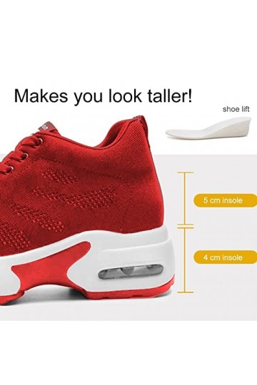 Kimpola Baskets Mode Compensées Femme Chaussures Compensées Plateforme Chaussure de Sport Marche Gym Fitness Sneakers Haute C