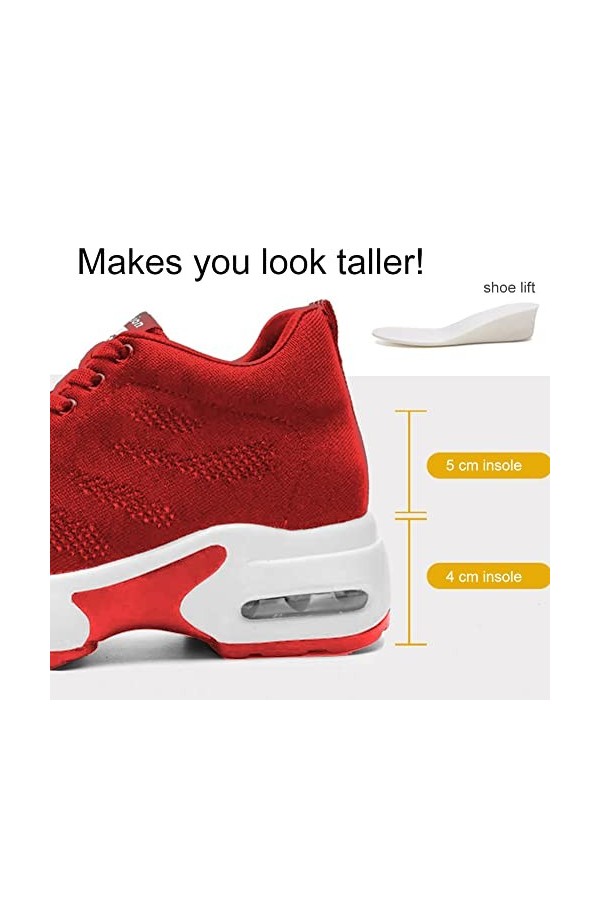 Kimpola Baskets Mode Compensées Femme Chaussures Compensées Plateforme Chaussure de Sport Marche Gym Fitness Sneakers Haute C