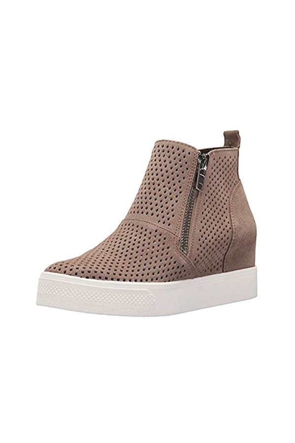 Minetom Basket Mode Haut compensé Femme Chaussure Casuel Moderne synthétique Sportif Noir EU 41