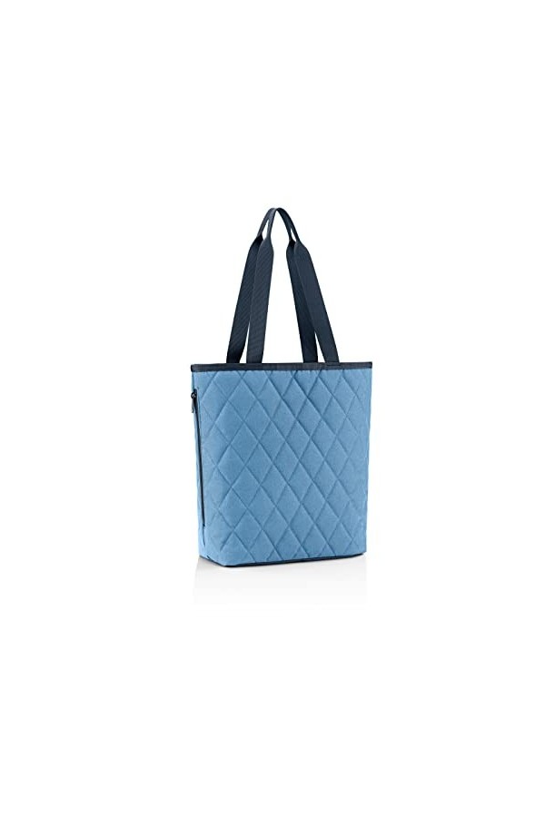 reisenthel classic shopper M rhombus blue - Sac shopping spacieux et sac à main élégant en un - Fabriqué en matériau hydrofug