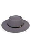 YiyiLai Unisexe Chapeau Melon Large Bord Fedora en Laine Capeline Mariage Sport Décor PU Ceinture Café